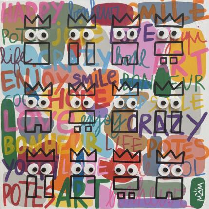 Gemälde MELTING POTES von Mam | Gemälde Pop-Art Acryl Gesellschaft, Pop-Ikonen