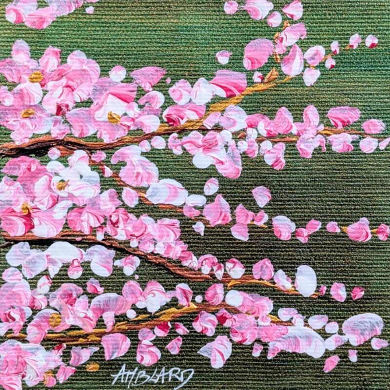 Painting Petites fleurs de cerisier 2 by Amblard Florence | Painting Impressionism Nature Acrylic