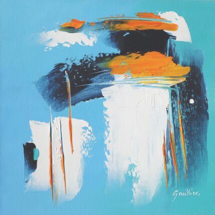 Painting Bleu Lagon by Gaultier Dominique | Painting Abstract Oil Marine
