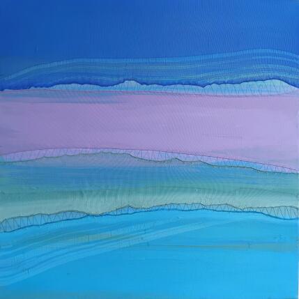 Painting Sunset A-2 by Settimia Taroux | Painting Abstract Acrylic, Textile Landscapes