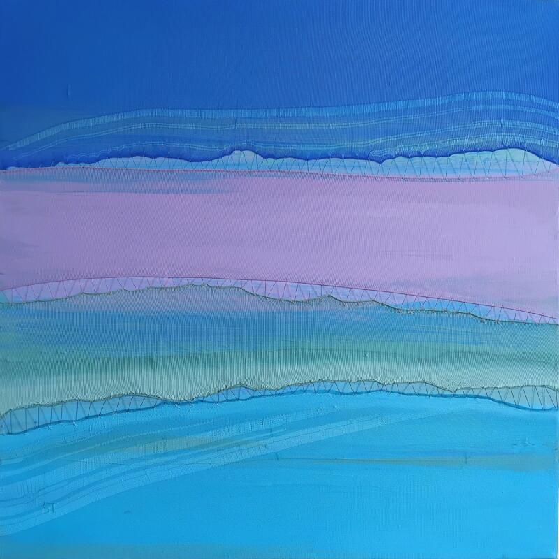 Painting Sunset A-2 by Settimia Taroux | Painting Abstract Acrylic, Textile Landscapes