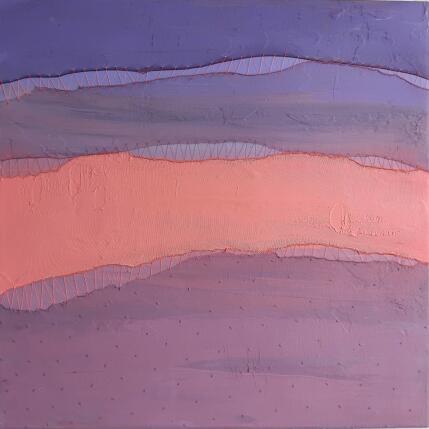Gemälde Sunset A-3 von Settimia Taroux | Gemälde Abstrakt Acryl, Textil Landschaften
