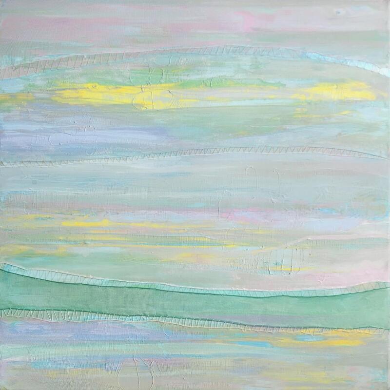Painting Rainbow A-1 by Settimia Taroux | Painting Abstract Acrylic, Textile Landscapes