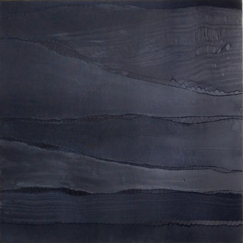 Painting Nocturne A-1 by Settimia Taroux | Painting Abstract Acrylic, Textile Landscapes