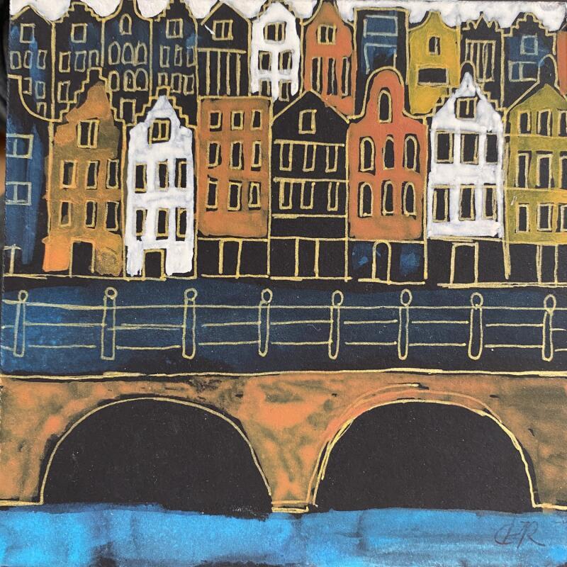 Painting HR 1447 the canals 13 by Ragas Huub | Painting Raw art Gouache Architecture