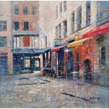 Painting Vieux Lyon  by De Norroy Georges Emile | Painting Figurative Oil Urban