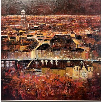 Painting La ville  d'or by De Norroy Georges Emile | Painting Figurative Oil Urban
