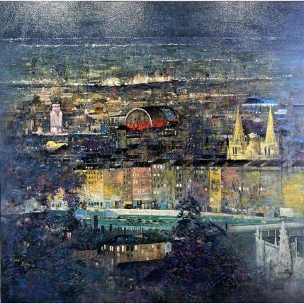 Painting Lumière sur la ville by De Norroy Georges Emile | Painting Figurative Oil Urban