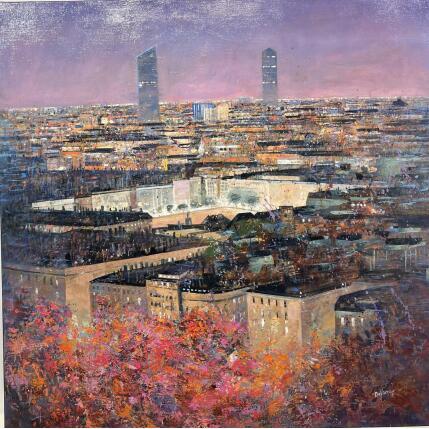Painting Lumière sur Bellecour by De Norroy Georges Emile | Painting Figurative Oil Urban