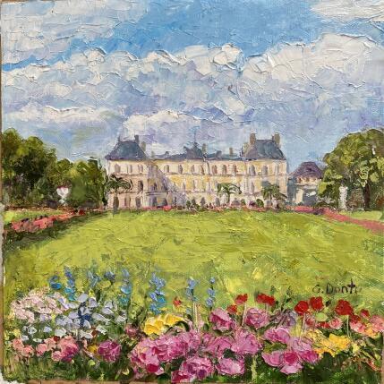 Painting Une journée d’été au jardin de Luxembourg by Dontu Grigore | Painting Figurative Oil Urban