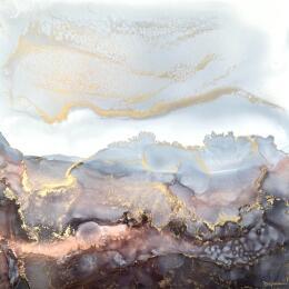 Painting Poésie minérale 2060 by Depaire Silvia | Painting Abstract Acrylic Black & White, Landscapes, Minimalist