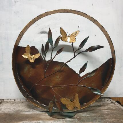 Sculpture Papillons de nuit by Eres Nicolas | Sculpture Figurative Metal Animals