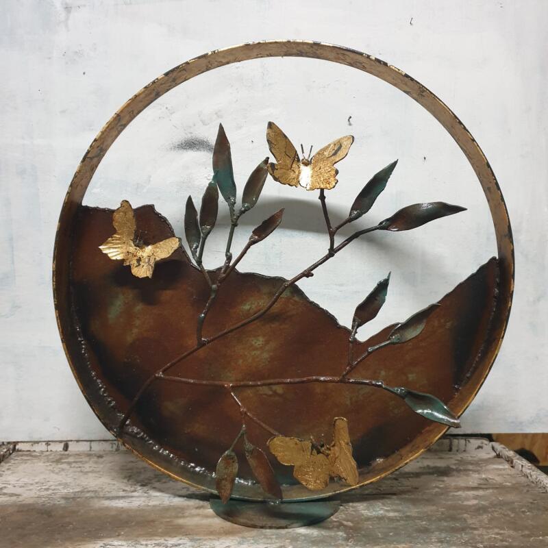 Sculpture Papillons de nuit by Eres Nicolas | Sculpture Figurative Metal Animals