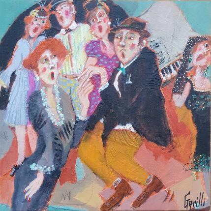 Painting be bop on the dance floor  by Garilli Nicole | Painting Figurative Acrylic Life style