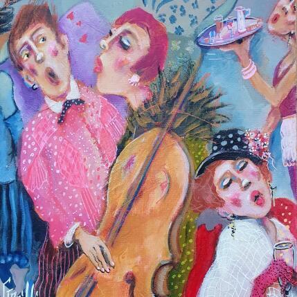 Painting double bass seduction.  by Garilli Nicole | Painting Figurative Acrylic Life style