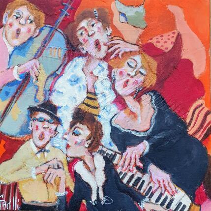 Painting Hot jazz evening.  by Garilli Nicole | Painting Figurative Acrylic Life style