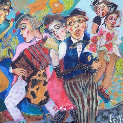 Painting romantic concert.  by Garilli Nicole | Painting Figurative Acrylic Life style