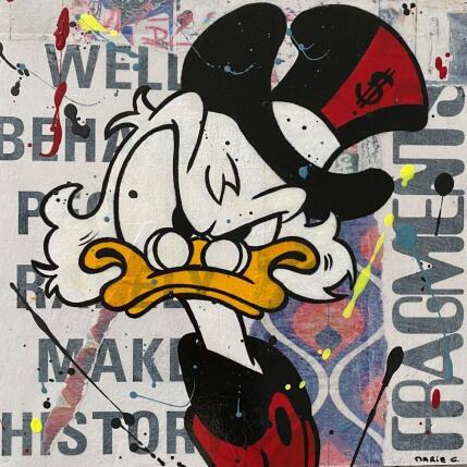 Peinture Picsou par Marie G.  | Tableau Pop-art Acrylique, Bois, Collage Icones Pop