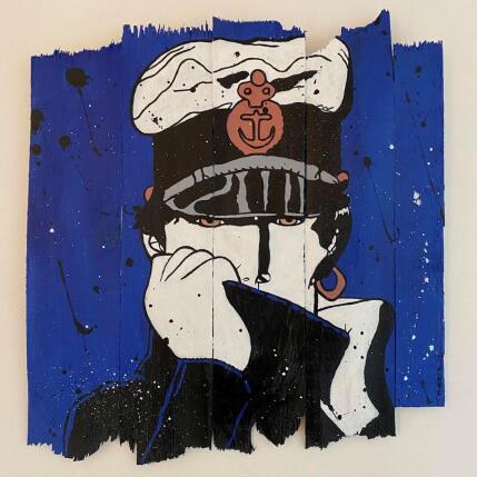 Painting CORTO by Marie G.  | Painting Pop-art Acrylic, Wood Pop icons