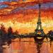 Painting Golden Hour in Paris by Pigni Diana | Painting Impressionism Landscapes Urban Animals Oil