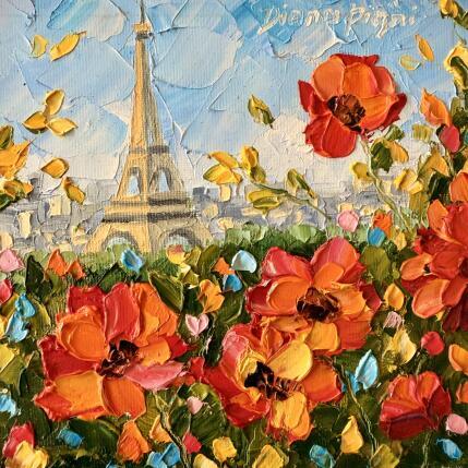 Painting Summertime in Paris by Pigni Diana | Painting Impressionism Oil Architecture, Landscapes, Urban