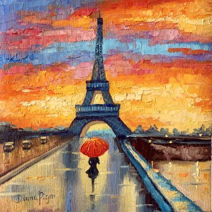Painting Eiffel Reflections by Pigni Diana | Painting Impressionism Oil Architecture, Landscapes, Pop icons, Urban