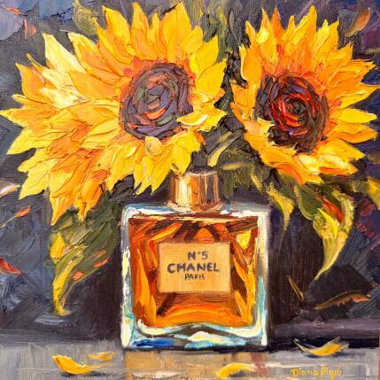 Painting Petals of Chanel by Pigni Diana | Painting Impressionism Oil Still-life