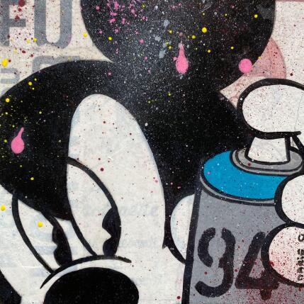 Painting F1  Mickey tag by Marie G.  | Painting Pop-art Acrylic, Gluing, Wood Pop icons
