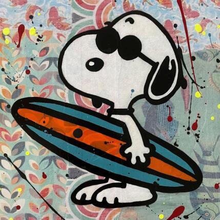 Painting F3  surf by Marie G.  | Painting Pop-art Acrylic, Gluing, Wood Pop icons