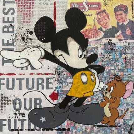 Painting F4  oops ! by Marie G.  | Painting Pop-art Acrylic, Gluing, Wood Pop icons