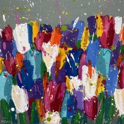 Painting TULIPES by Mam | Painting Pop-art Acrylic Landscapes, Nature, Pop icons, Still-life