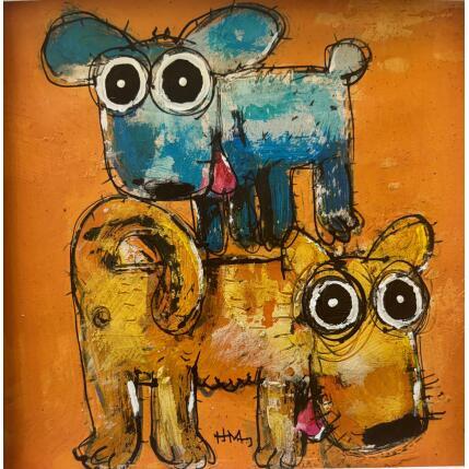 Painting Blue and Yellow by Maury Hervé | Painting Raw art Animals, Pop icons