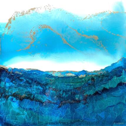 Painting Poésie Marine 2460 by Depaire Silvia | Painting Abstract Acrylic Landscapes, Marine, Minimalist