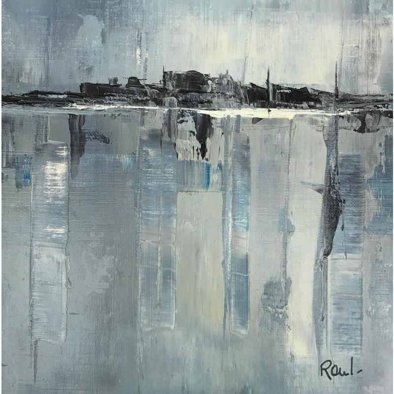 Painting Reflets marins 23 by Roussel Marie-Ange et Fanny | Painting Abstract Oil Marine