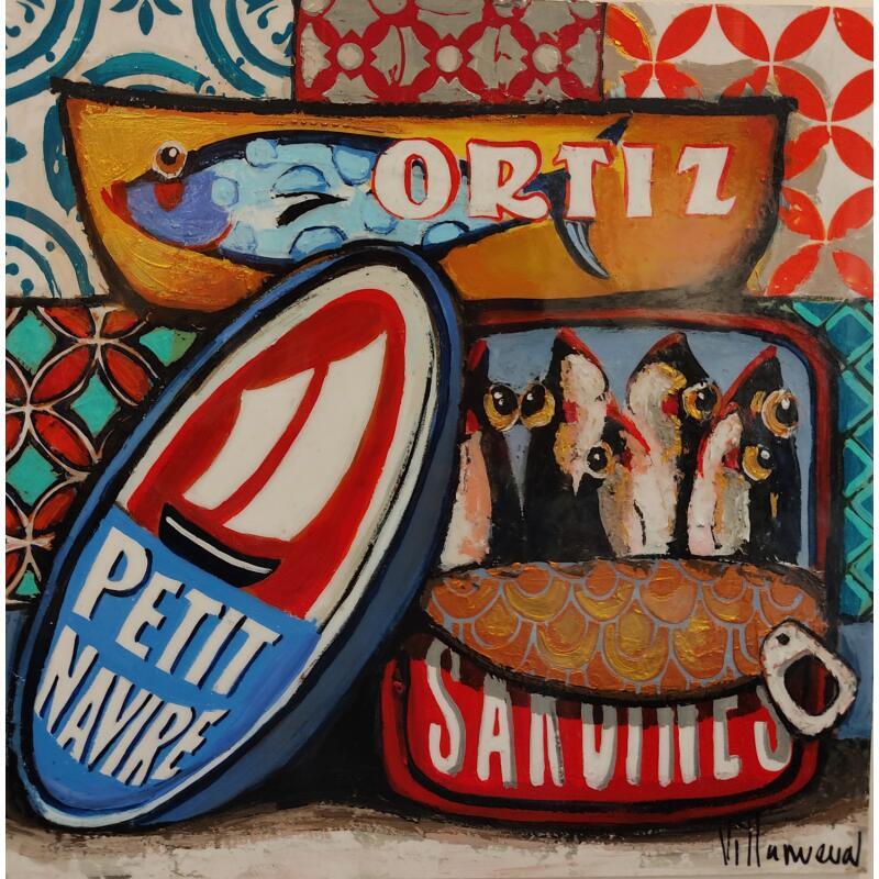 Painting Pesca salada by Villanueva Puigdelliura Natalia | Painting Figurative