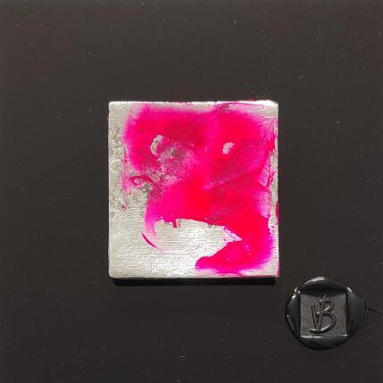 Painting Tsu by Bauquel Véronique | Painting Abstract Acrylic, Gluing, Resin, Silver leaf, Wood Minimalist