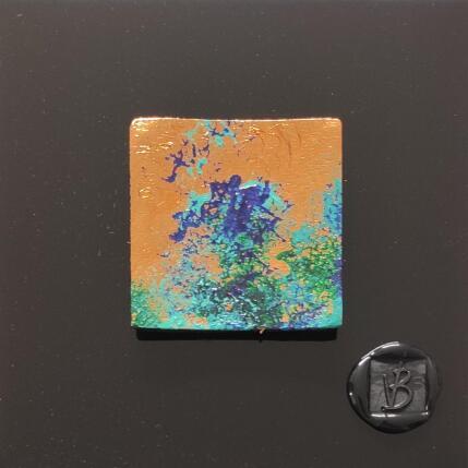 Painting Hino by Bauquel Véronique | Painting Abstract Acrylic, Gluing, Metal, Resin, Wood Minimalist