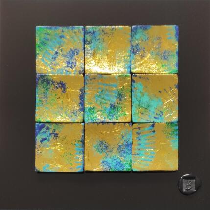 Painting Tottori by Bauquel Véronique | Painting Abstract Acrylic, Gluing, Metal, Resin, Wood Minimalist