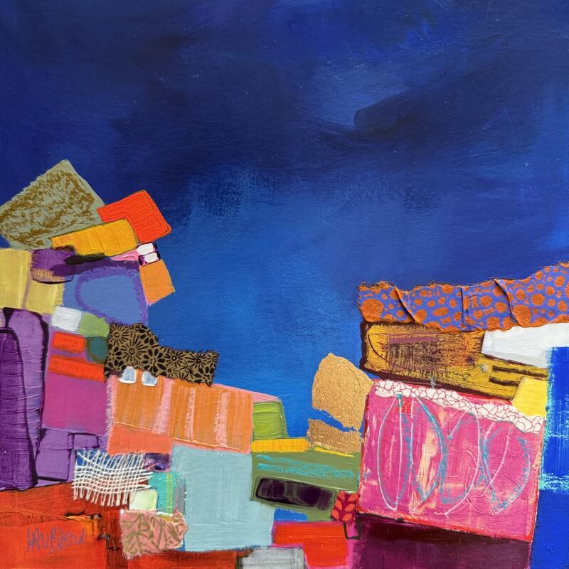 Painting La sentinelle by Lau Blou | Painting Abstract Acrylic, Gluing