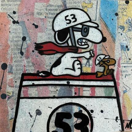 Painting F1  Snoopy 53 by Marie G.  | Painting Pop-art Acrylic, Gluing, Wood Pop icons