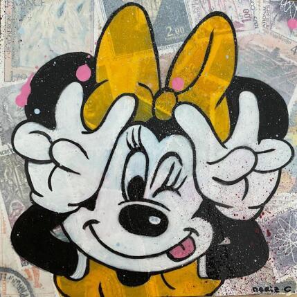 Peinture F1  Minnie espiègle par Marie G.  | Tableau Pop-art Acrylique, Bois, Collage Icones Pop