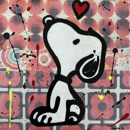 Peinture F3  LOVE par Marie G.  | Tableau Pop-art Acrylique, Bois, Collage Icones Pop