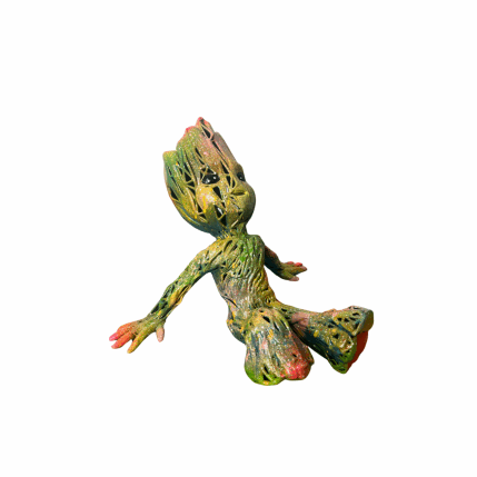Sculpture ENJOY FLOWER GROOT SUNBATH by Mikhel Julien | Sculpture Pop-art Graffiti, Resin