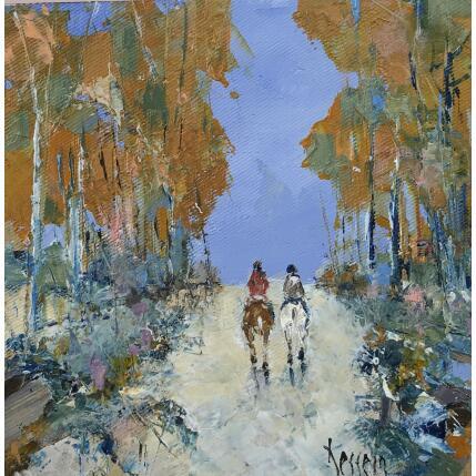 Painting Chevaux dans les dunes by Dessein Pierre | Painting Figurative Oil Life style, Nature