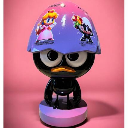 Sculpture CALI PEACH by Le Marquis | Sculpture Figurative Acrylic, Ceramics, Gluing Pop icons