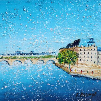 Painting La seine by Dessapt Elika | Painting Impressionism Acrylic, Sand