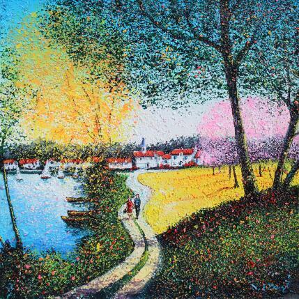 Painting Notre balade printanière by Dessapt Elika | Painting Impressionism Acrylic, Sand