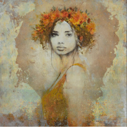Painting MI CENTRO by Bofill Laura | Painting Figurative Acrylic, Resin Portrait