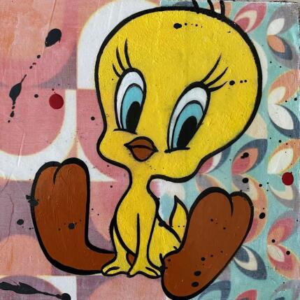 Peinture F1  TITI par Marie G.  | Tableau Pop-art Acrylique, Bois, Collage Icones Pop