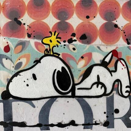 Peinture F1 Sieste par Marie G.  | Tableau Pop-art Acrylique, Bois, Collage Icones Pop